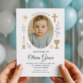 Gold Cross Meisje Doop Uitnodiging