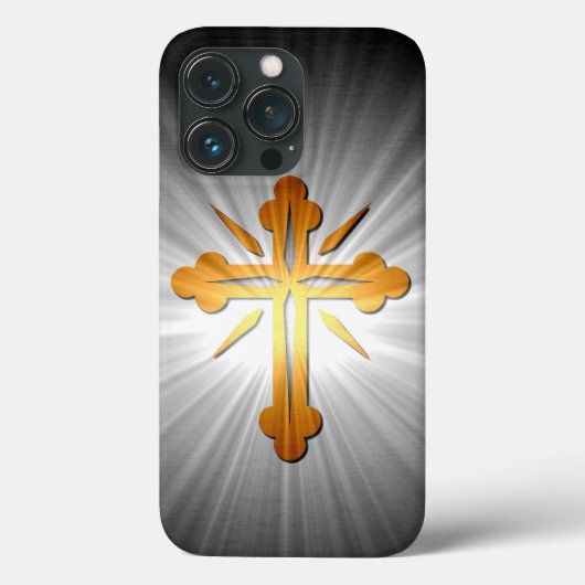 Gold Cross op Sun Rays Case-Mate iPhone Case (Achterkant)
