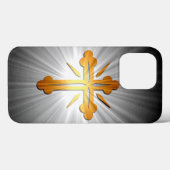 Gold Cross op Sun Rays Case-Mate iPhone Case (Achterkant (horizontaal))