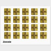 Gold Cross-Sticker Vierkante Sticker (Vel)