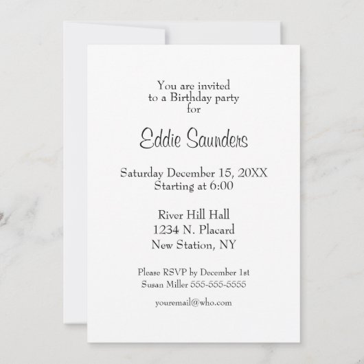 Gold Crossed Pistols Blue Birthday Party Invitat Kaart (Achterkant)