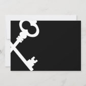 Gold Crossed Skeleton Keys Kaart (Achterkant)