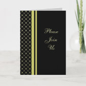 Gold Crosses Custom Folded Invitation (Voorkant)