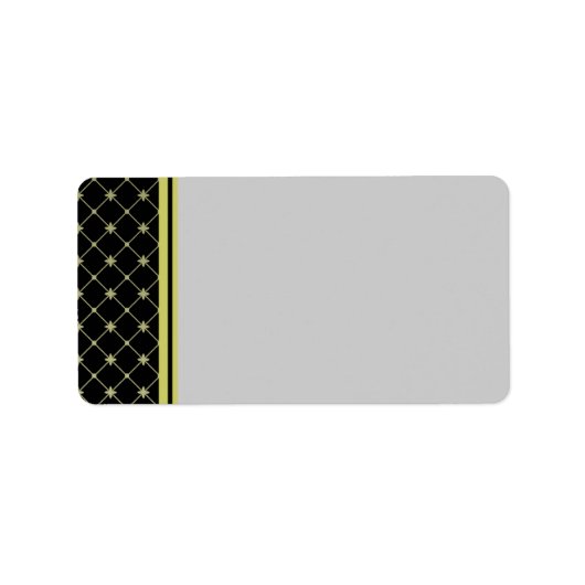 Gold Crosses Pattern Label Sjabloon (Voorkant)