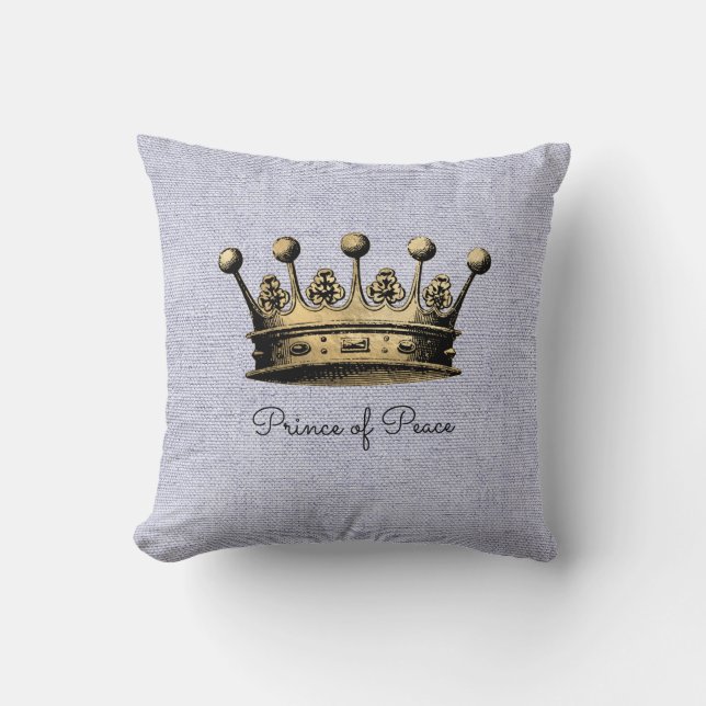 Gold Crown Lavender Prince of Peace Decor Kussen (Voorkant)