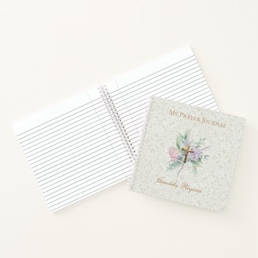 Gold Crucifix | Fleurs | Prières | Journal (Intérieur)