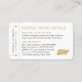 Gold Cruise Ticket Boarding Pass Place Escort Kaar (Achterkant)