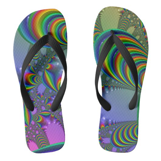 Gold Crystal Fractal Teenslippers (Voetbed)
