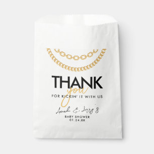 Gold Cuban Link Chain Hip Hop Baby shower Bedankzakje