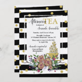 Gold Cup of Tea Invitation (Devant / Derrière)