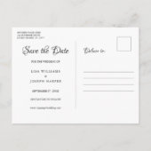 Gold Cupids Elegant Script Save the Date Aankondigingskaart (Achterkant)