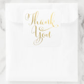 Gold Cursive Typografie Hartelijk dank! Vierkante Sticker (Tas)