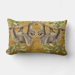 Gold Cushion - Sloth Design  Kussen