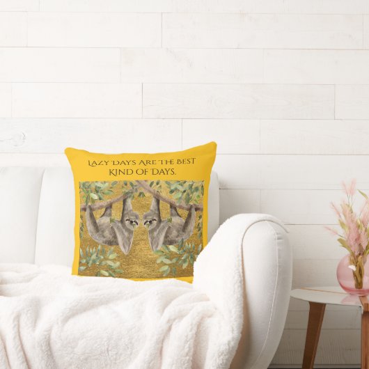 Gold Cushion - Sloths Kussen (Bank)