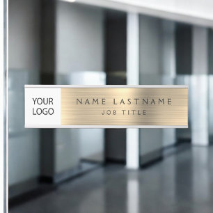 Gold Custom Logo Executive Business Professional Deurbordje