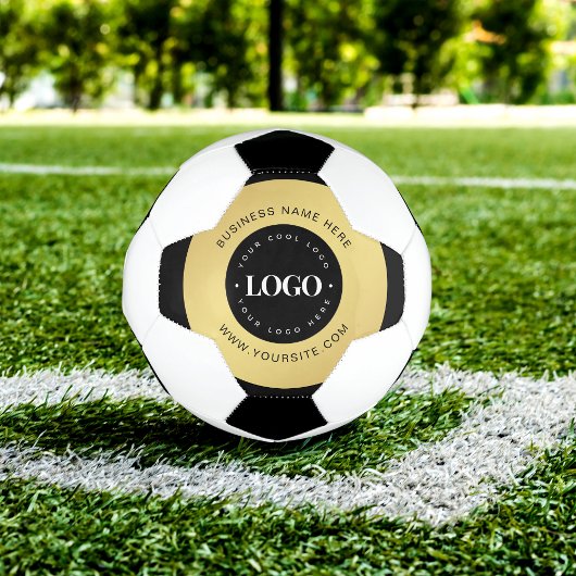 Gold Custom Logo & Text Company Business Branded Voetbal