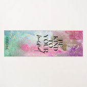 Gold Custom Name Workout motivational monogram  Yogamat (Voorkant (horizontaal))