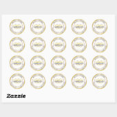   Gold Custom Round Address Label (Vel)