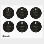 Gold  Cute Hearts Black Product Labels Logo (Vel)