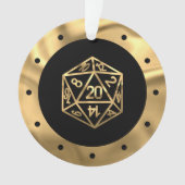 Gold D20 Crit | Jeu de rôle d'Imaginaire RPG (devant)