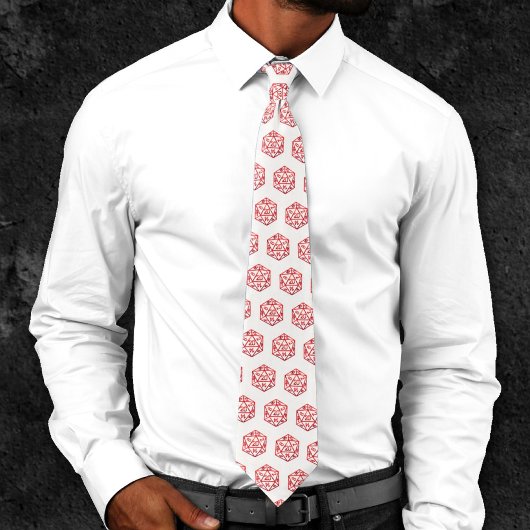 Gold D20-patroon | Tabletop Role Player Dice Stropdas