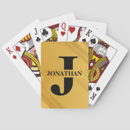 Gold Dad Initial Letter Name Typography Design Pokerkaarten