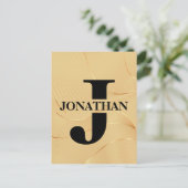 Gold Dad Initial Name Appreciation Design Briefkaart (Staand voorkant)