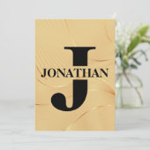 Gold Dad Initial Name Appreciation Design Feestdagenkaart (Staand voorkant)