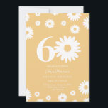 Gold Daisy 60th Birthday Invitation<br><div class="desc">🌼 Célébrez un grand jalon avec notre 60e Invitation anniversaire de marguerite! 🎉 Parfait pour honorer le 60e anniversaire d'un être aimé, cette invitation super présente de belles marguerites et une calligraphie élégante. Personnalisez-le avec tous les détails de la fête pour créer une célébration mémorable et unique. Faites de cet...</div>