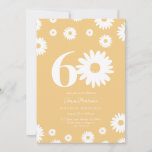 Gold Daisy 60th Birthday Invitation<br><div class="desc">🌼 Célébrez un grand jalon avec notre 60e Invitation anniversaire de marguerite! 🎉 Parfait pour honorer le 60e anniversaire d'un être aimé, cette invitation super présente de belles marguerites et une calligraphie élégante. Personnalisez-le avec tous les détails de la fête pour créer une célébration mémorable et unique. Faites de cet...</div>