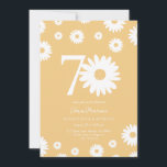 Gold Daisy 70th Birthday Invitation<br><div class="desc">🌼 Célébrez un grand jalon avec notre 70e Invitation anniversaire de marguerite! 🎉 Parfait pour honorer le 70e anniversaire d'un être aimé, cette invitation super présente de belles marguerites et une calligraphie élégante. Personnalisez-le avec tous les détails de la fête pour créer une célébration mémorable et unique. Faites de cet...</div>