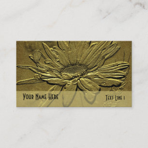 Gold Daisy Floral Visitekaartje