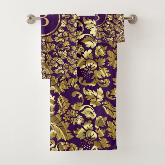 Gold Damask Bad Handdoek (Insitu)