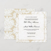 Gold Damask Collection| Faire-part de mariage (Devant / Derrière)