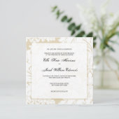 Gold Damask Collection| Faire-part de mariage (Debout devant)