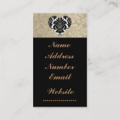 Gold Damask Divine Elegance Visitekaartje (Achterkant)