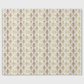 Gold Damask Elegant Holiday Kerstmis Cadeaupapier (Vlak)