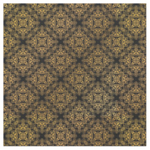 Gold Damask Medallion Pattern Stof