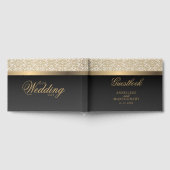 Gold Damask Pattern en Black Gastenboek (Volledig)