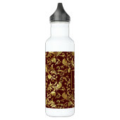 Gold Damask Pattern Waterfles (Links)