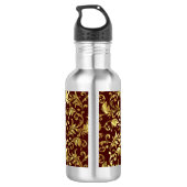 Gold Damask Pattern Waterfles (Achterkant)