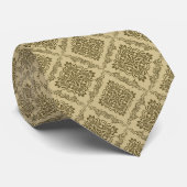 Gold Damask Stropdas (Opgerold)