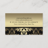 Gold Damask Visitekaartje (Achterkant)
