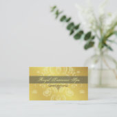 Gold Damask visitekaartjes (Staand voorkant)