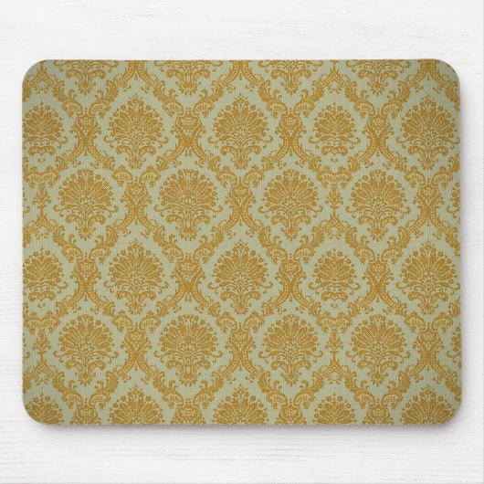 Gold Damask Wallpaper Mousepad Muismat (Voorkant)