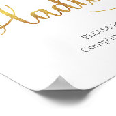 Gold Dames Weddenschap Bathroom Basket Sign Poster (Hoek)