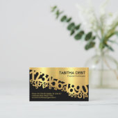 Gold Dancing Numbers Wave Bookeping Visitekaartje (Staand voorkant)