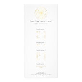 GOLD DANDELION STARBURST LOGO op WITTE Reclamekaart (Voorkant)