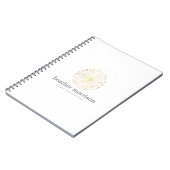 GOLD DANDELION STARBURST LOGO sur Carnet BLANC (Côté gauche)