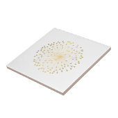 Gold Dandelion Starburst Tegeltje (Zijkant)